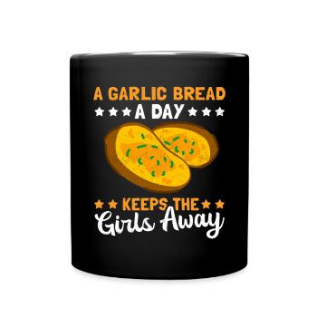 Garlic Bread Garlic Bread Gift - Full Colour Mug - black - Front