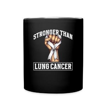Lungenkrebsfrei Lungenkrebs-Bewusstsein - Tasse einfarbig - Schwarz - Vorne