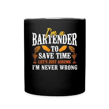 Bartender Mixologist I'm A - Tasse einfarbig - Schwarz - Vorne