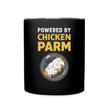 Propulsé par Poulet Parm Cuisine italienne - Mug uni - noir - Devant