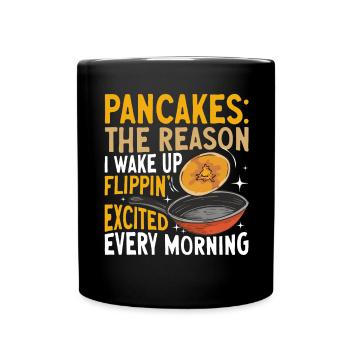 Pancake Breakfast Pancakes - Full Colour Mug - black - Front