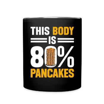 Crêpes Petit-déjeuner Crêpes - Mug uni - noir - Devant