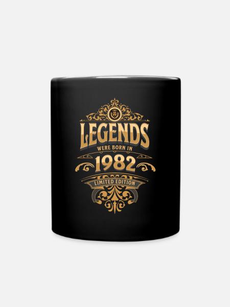 1982 Legende Geburtstag 1982 Geburtsjahr - Tasse einfarbig - Schwarz