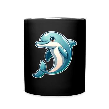 Delfin - Tasse einfarbig - Schwarz - Vorne