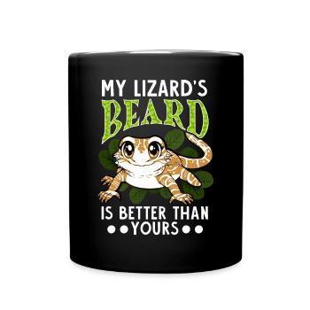 Drôle de dragon barbu - Mug uni - noir - Devant