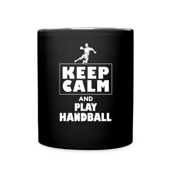 Handball Joueur Handball Ballon Handball Jeu de Handball - Mug uni - noir - Devant