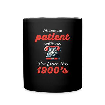 Humour Téléphone à cadran Vintage 1900's - Mug uni - noir - Devant