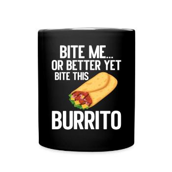 Burrito Gift - Full Colour Mug - black - Front