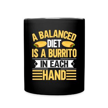 Burrito Gift - Full Colour Mug - black - Front