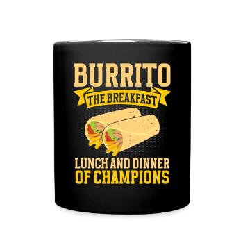 Burrito Gift - Tasse einfarbig - Schwarz - Vorne