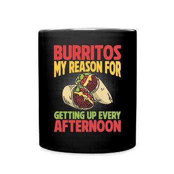 Burrito Gift - Tasse einfarbig - Schwarz - Vorne