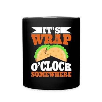 Burrito Gift - Tasse einfarbig - Schwarz - Vorne