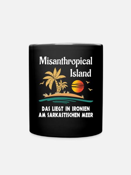 Misanthropical Island Sommer Urlaub Mallorca Fun - Tasse einfarbig - Schwarz