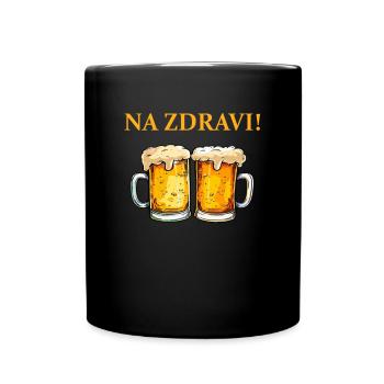 Czech Na Zdravi cheers beer - Tasse einfarbig - Schwarz - Vorne