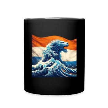 Dutch Pride Lion néerlandais né de l’eau - Mug uni - noir - Devant