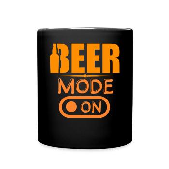 Mode bière sur Mode bière activé - Mug uni - noir - Devant