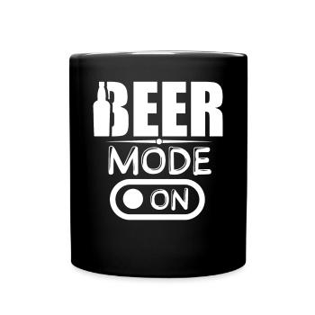 Mode bière sur Mode bière activé - Mug uni - noir - Devant
