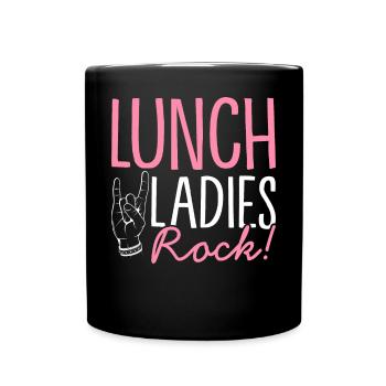 Cafeteria-Mitarbeiter Kinderfütterung Lunch Lady L - Tasse einfarbig - Schwarz - Vorne