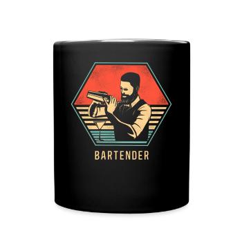 Barman Mixologue Rétro Vintage - Mug uni - noir - Devant