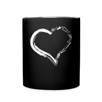 Bartender Mixologist Heart - Full Colour Mug - black - Front