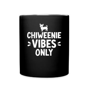 Chiweenie Dog Vibes Only Stylish Expression - Full Colour Mug - black - Front