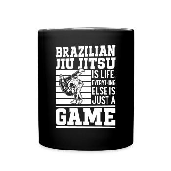 Le Jiu Jitsu Brésilien, c’est la vie, tout le reste n’est que jus - Mug uni - noir - Devant