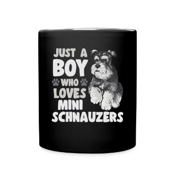 Schnauzer nain Chien Schnauzer - Mug uni - noir - Devant