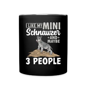 Schnauzer nain Chien Schnauzer - Mug uni - noir - Devant