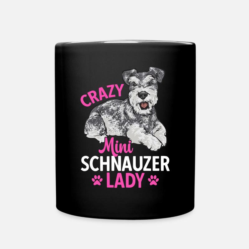 Zwergschnauzer Hund Schnauzer - Tasse einfarbig - Schwarz