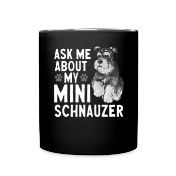 Schnauzer nain Chien Schnauzer - Mug uni - noir - Devant