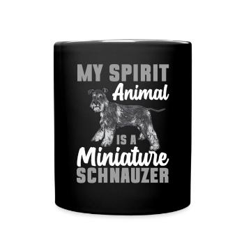 Schnauzer nain Chien Schnauzer - Mug uni - noir - Devant