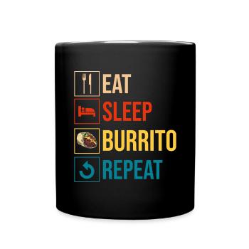 Burrito Gift - Tasse einfarbig - Schwarz - Vorne