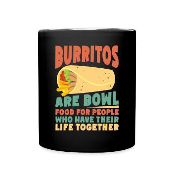 Burrito Gift - Tasse einfarbig - Schwarz - Vorne