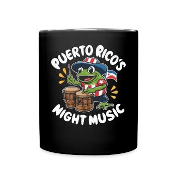 Coqui Frog Puerto Rico Pride Boricua Puerto Rican - Full Colour Mug - black - Front