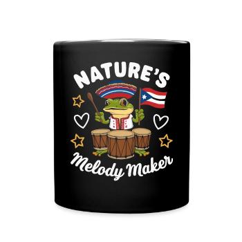 Coqui Grenouille Porto Rico Pride Boricua Portoricain - Mug uni - noir - Devant
