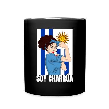 Soy charrua, uruguayan girl uruguay - Tasse einfarbig - Schwarz - Vorne