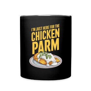 Je suis juste ici pour le poulet parme - Mug uni - noir - Devant