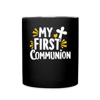 My First Communion Celebration Memory - Full Colour Mug - black - Front