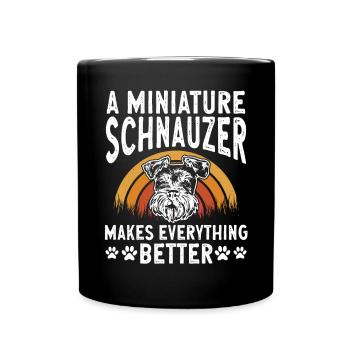 Schnauzer nain Chien Schnauzer - Mug uni - noir - Devant