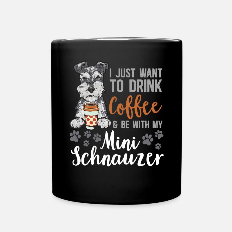 Schnauzer nain Chien Schnauzer - Mug uni - noir