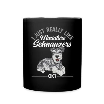 Schnauzer nain Chien Schnauzer - Mug uni - noir - Devant