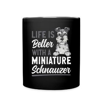 Schnauzer nain Chien Schnauzer - Mug uni - noir - Devant
