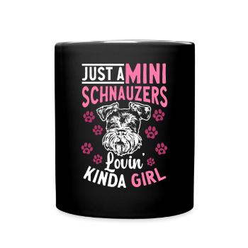 Miniature Schnauzer Dog Schnauzer - Full Colour Mug - black - Front