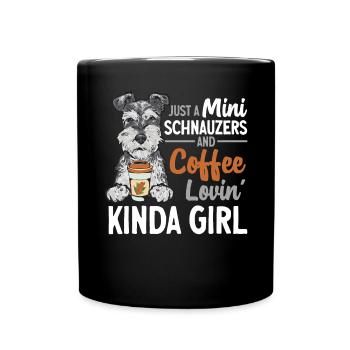 Schnauzer nain Chien Schnauzer - Mug uni - noir - Devant