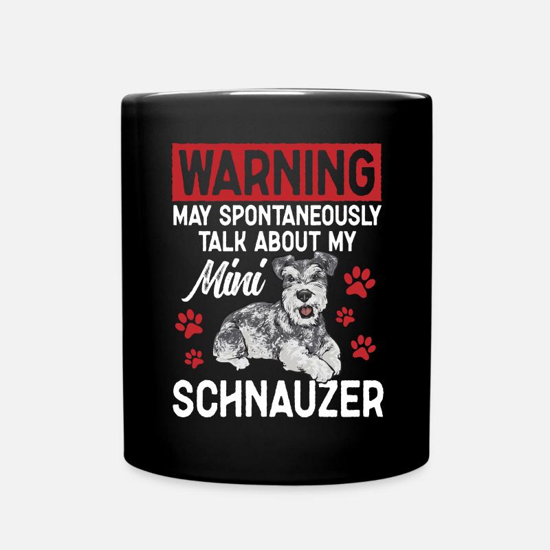 Zwergschnauzer Hund Schnauzer - Tasse einfarbig - Schwarz
