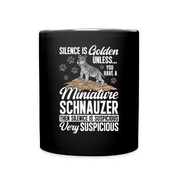 Schnauzer nain Chien Schnauzer - Mug uni - noir - Devant