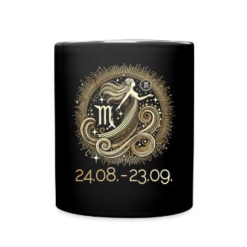Signe du zodiaque Vierge Élégant Céleste - Mug uni - noir - Devant