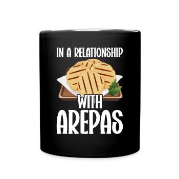 Arepa Kolumbianisches Essen - Tasse einfarbig - Schwarz - Vorne