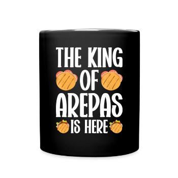 Arepa Kolumbianisches Essen - Tasse einfarbig - Schwarz - Vorne