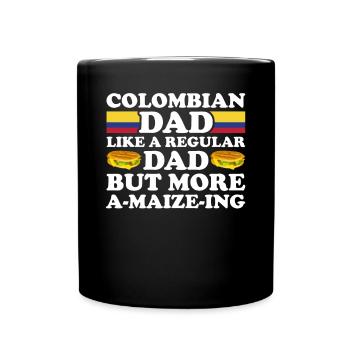 Arepa Kolumbianisches Essen - Tasse einfarbig - Schwarz - Vorne